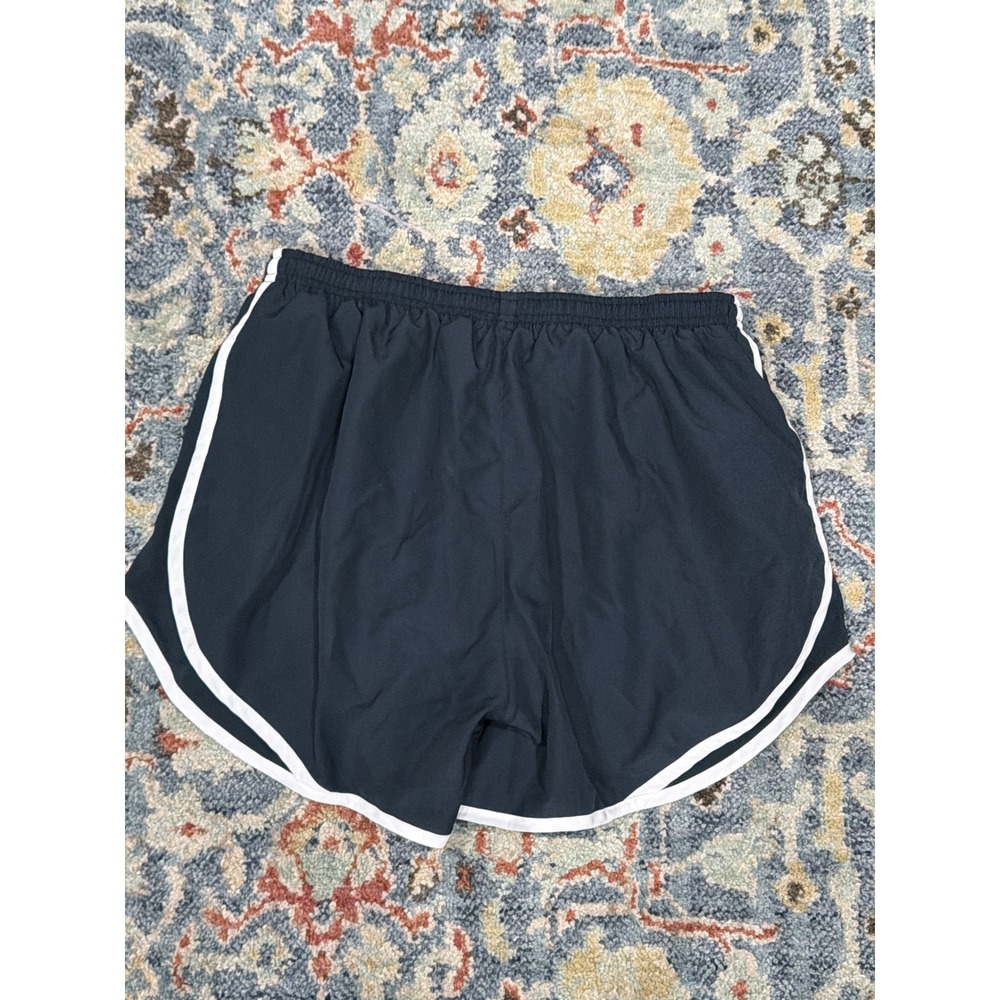 Nike Tempo Running Shorts Women Large Navy Blue White Contrast Piping EUC - Picture 3 of 3